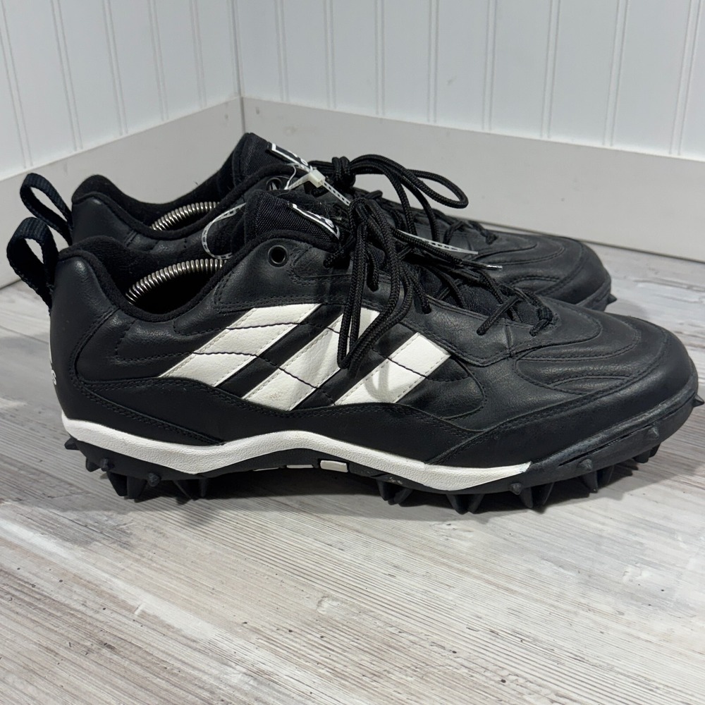 Adidas Mens Black And White Football Cleats Shoes YXN 693 Low US Size 13.5